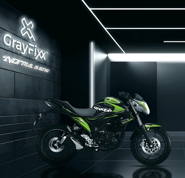 Aurora Dual Tone Edition Full Body Sticker for Gixxer 150 Naked | Made in Premium Gloss Vinyl with FPF (Fade Protection Film), Waterproof, Precut Sticker, Pack of 1